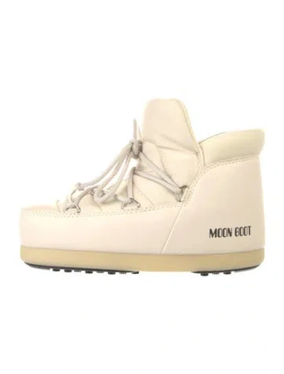 Pre-owned Moon Boot Nylon Graphic Print Lace-up Boots In Neutral