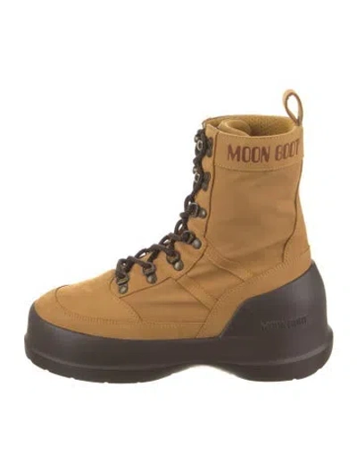 Pre-owned Moon Boot Nylon Hiking Boots W/ Tags In Brown