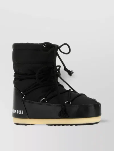 Moon Boot Nylon Icon Low Ankle Boots In Black