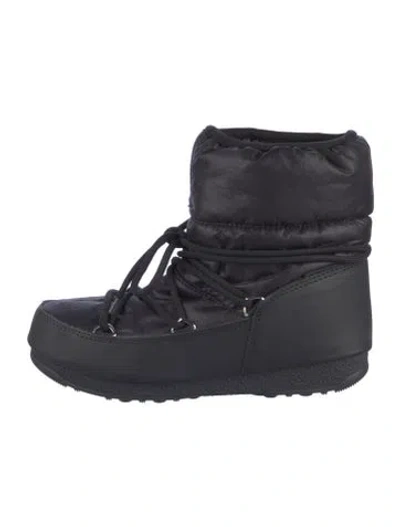 Pre-owned Moon Boot Nylon Lace-up Boots In Black