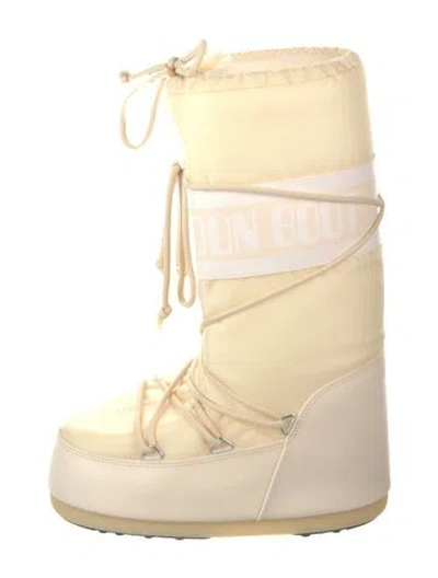 Pre-owned Moon Boot Nylon Lace-up Boots In Neutral