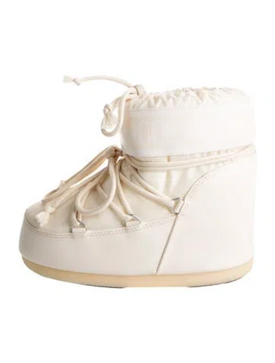 Pre-owned Moon Boot Nylon Lace-up Boots In Neutral