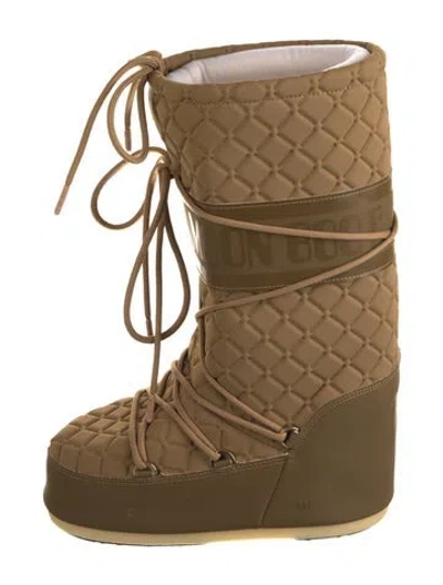 Pre-owned Moon Boot Nylon Lace-up Boots In Neutral