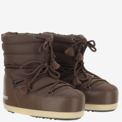 Moon Boot Nylon Padded Boots In Brown