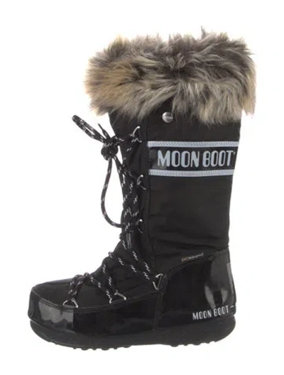 Pre-owned Moon Boot Nylon Printed Lace-up Boots