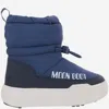Moon Boot Nylon Puffer Ankle Boot In Blue