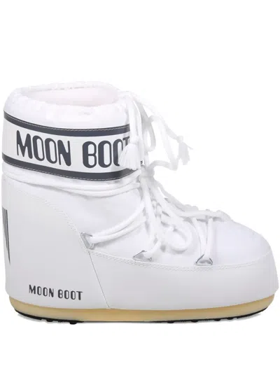 Moon Boot Nylon Quilted Boots In White