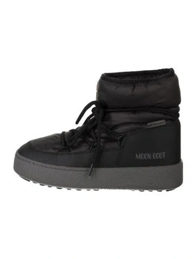 Pre-owned Moon Boot Nylon Snow Boots In Black