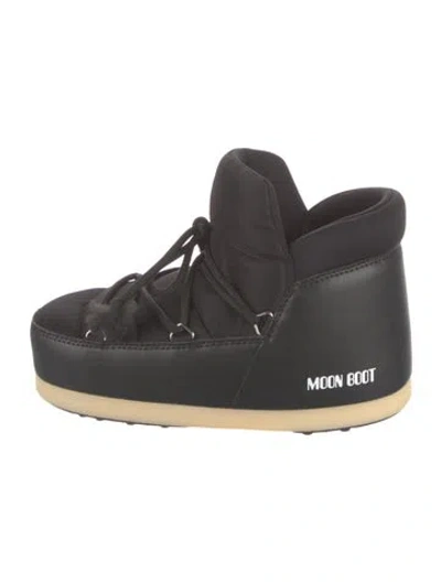 Pre-owned Moon Boot Nylon Snow Boots In Black