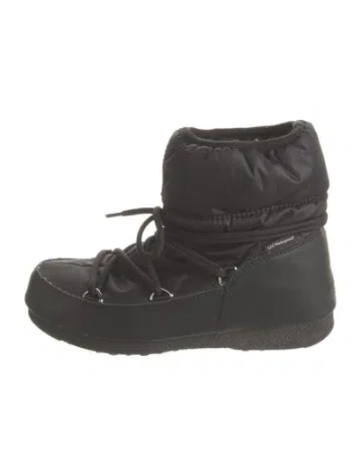 Pre-owned Moon Boot Nylon Snow Boots In Black