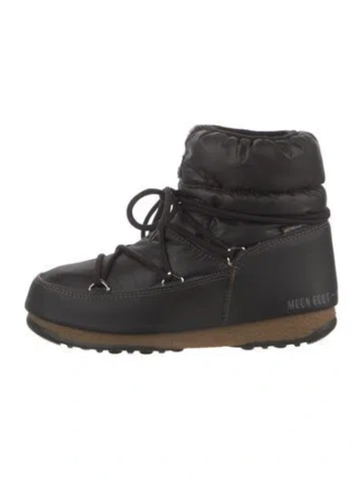 Pre-owned Moon Boot Nylon Snow Boots In Black