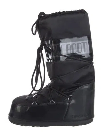 Pre-owned Moon Boot Nylon Snow Boots In Black