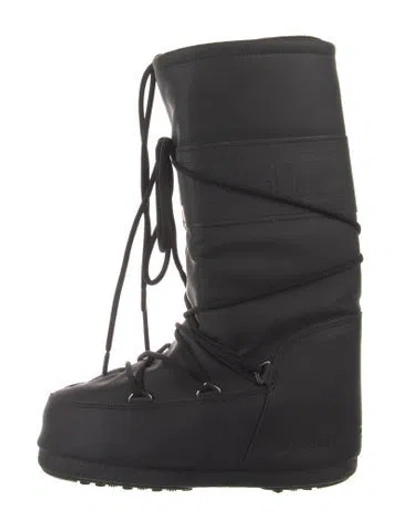 Pre-owned Moon Boot Nylon Snow Boots In Black