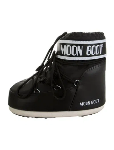 Pre-owned Moon Boot Nylon Snow Boots In Black