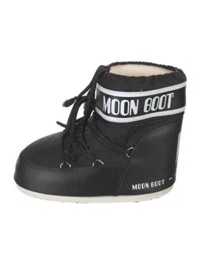 Pre-owned Moon Boot Nylon Snow Boots In Black