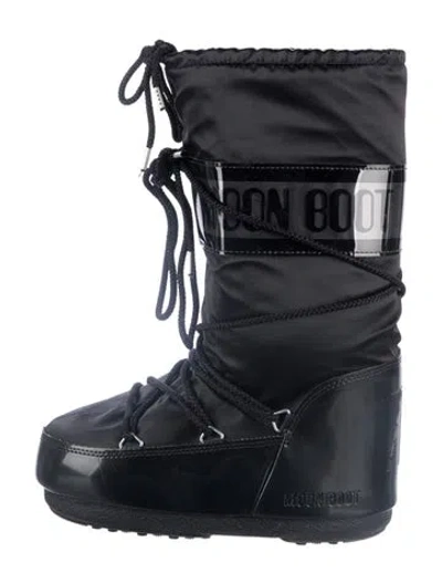Pre-owned Moon Boot Nylon Snow Boots In Black