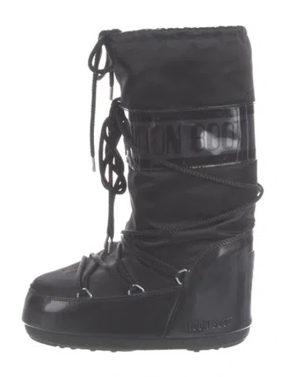 Pre-owned Moon Boot Nylon Snow Boots In Black
