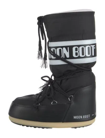 Pre-owned Moon Boot Nylon Snow Boots In Black