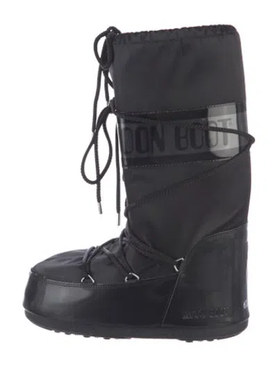Pre-owned Moon Boot Nylon Snow Boots In Black