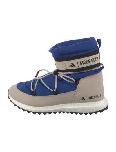 Pre-owned Moon Boot Nylon Snow Boots In Blue