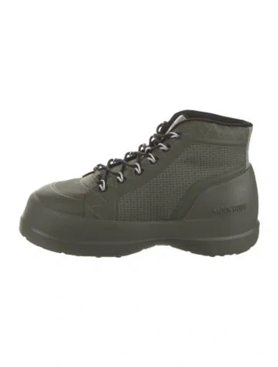 Pre-owned Moon Boot Nylon Snow Boots In Green