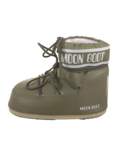 Pre-owned Moon Boot Nylon Snow Boots In Green