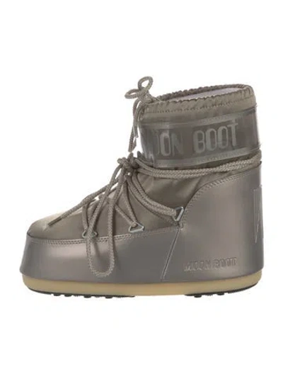 Pre-owned Moon Boot Nylon Snow Boots In Metallic/neutrals