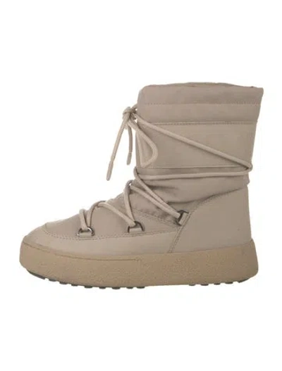 Pre-owned Moon Boot Nylon Snow Boots In Neutrals