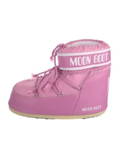 Pre-owned Moon Boot Nylon Snow Boots In Pink