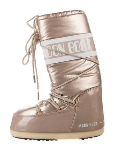 Pre-owned Moon Boot Nylon Snow Boots In Pink