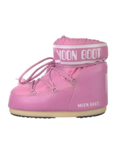 Pre-owned Moon Boot Nylon Snow Boots In Pink