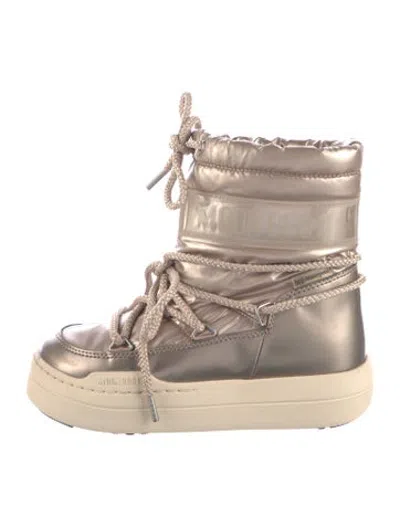Pre-owned Moon Boot Nylon Snow Boots In Pink