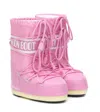 Moon Boot Icon Tall Nylon Snow Boots In Pink
