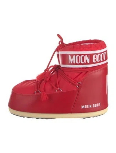 Pre-owned Moon Boot Nylon Snow Boots In Red