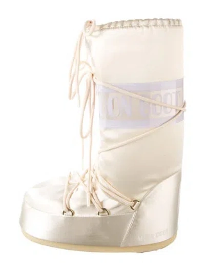 Pre-owned Moon Boot Nylon Snow Boots W/ Tags In Neutrals