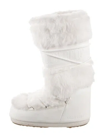 Pre-owned Moon Boot Nylon Snow Boots In White