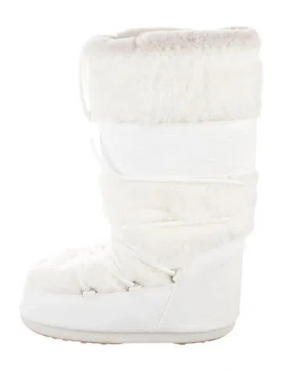 Pre-owned Moon Boot Nylon Snow Boots In White