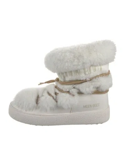 Pre-owned Moon Boot Nylon Snow Boots In White