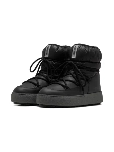 Moon Boot Kids' Padded Lace-up Boots In Black