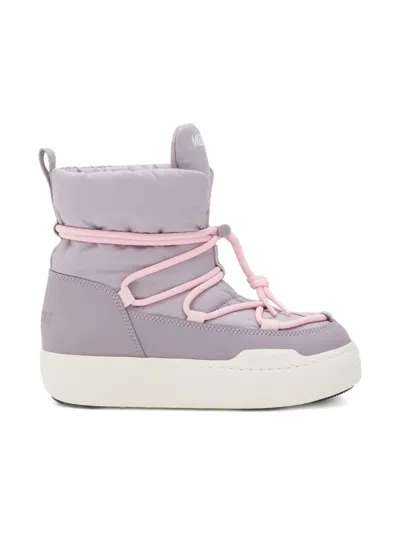 Moon Boot Kids' Padded Lace-up Snow Boots In Purple