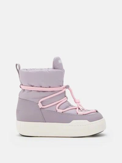 Moon Boot Padded Lace-up Snow Boots In Purple