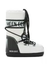 Moon Boot Panda-print Lace-up Boots In White