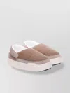 Moon Boot Mb Park Clog Slipper-mule In Beige Leather And Fabric