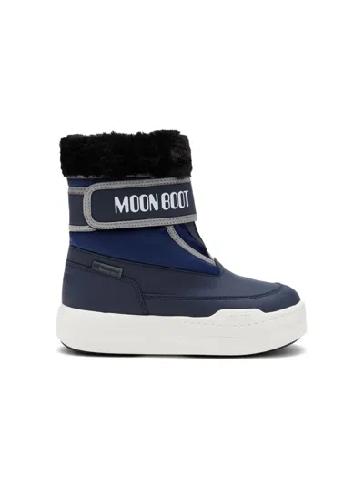 Moon Boot Kids' Park Flatform Snow Boots In Blue
