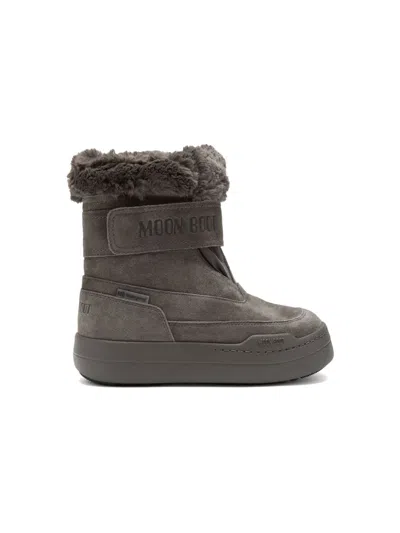 Moon Boot Kids' Park Flatform Snow Boots In Black