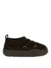 Moon Boot Brown Suede Mb Park Icon Slip Ons In Brown