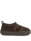 Moon Boot Brown Suede Mb Park Icon Slip Ons In Brown