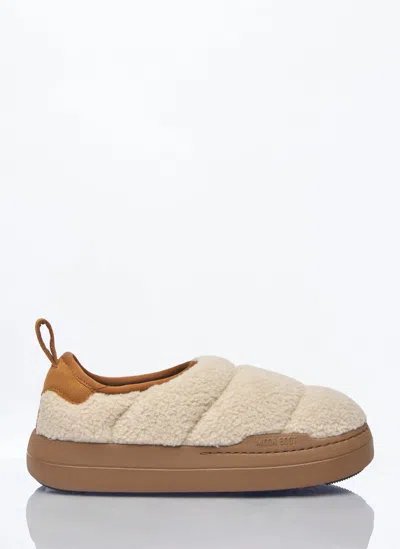 MOON BOOT PARK PUFFER FLEECE SLIP-ON SHOES