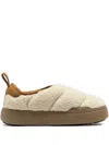 Moon Boot Park Puffer Shearling Sneakers In Neutral