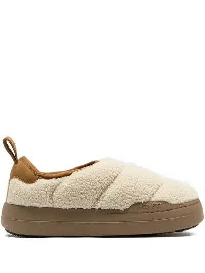 MOON BOOT PARK PUFFER SHEARLING SNEAKERS